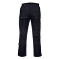 Ripstop-Bundhose mit Cargotaschen, dunkler Stoff, Reißverschluss und Knopf vorne