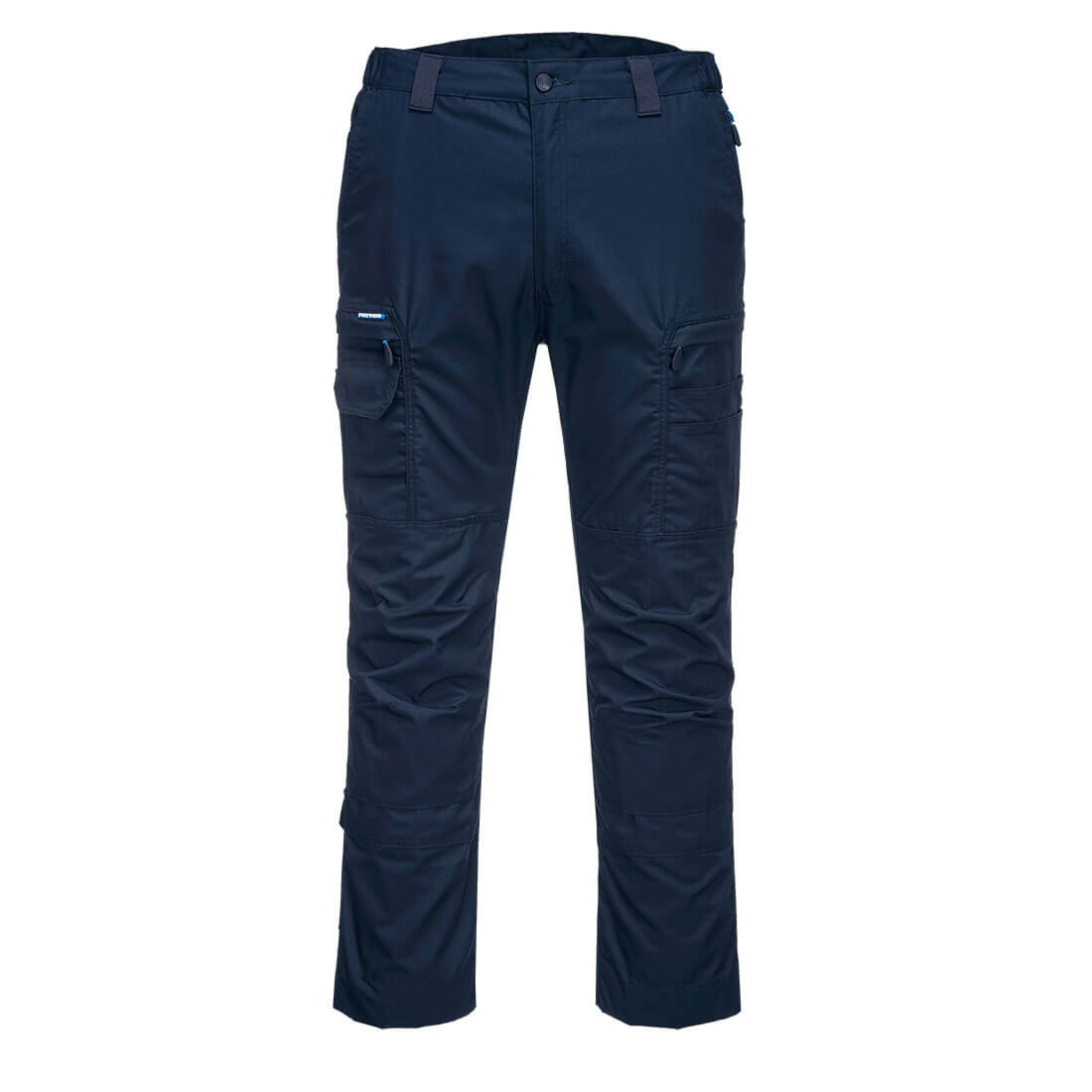 Bundhose aus Ripstop in Dunkelblau, mit Knopfverschluss und Cargo-Seitentaschen