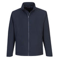 Herren-Softshelljacke mit Stehkragen und durchgehendem Reißverschluss, dunkelblau