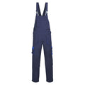 Dunkelblaue Latzhose mit Trägern, Frontlatz und seitlichen Cargotaschen