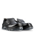 Schnürschuh Beat Low, schwarzes Lederimitat, gepolsterter Schaft, Profilsohle