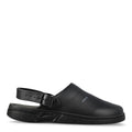 Sika Pantolette SK 67031, schwarze Lederpantolette mit Riemen und Schnalle