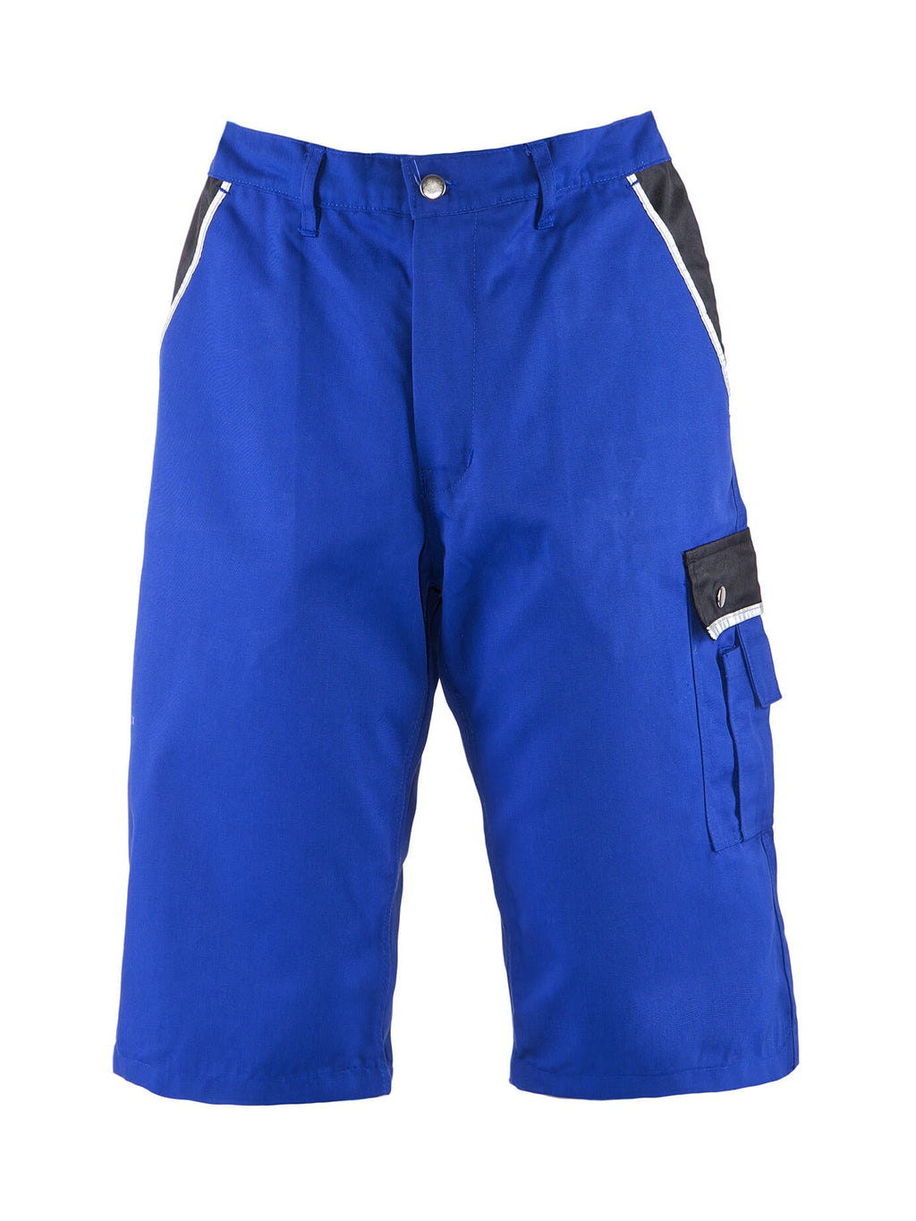 TMG Herren-Arbeitsshort kornblau mit Knopfverschluss, Gürtelschlaufen und Schubtasche