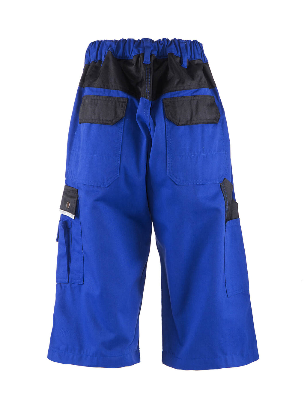 Herren-Arbeitsshort kornblau mit elastischem Bund, großen Fronttaschen und Seitentaschen