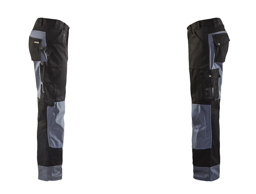 Arbeitshose Schwarz/Blau mit Seiten- und Gesäßtaschen