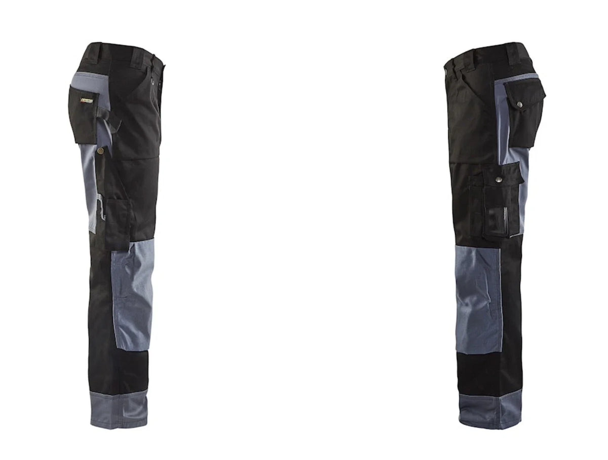 Arbeitshose Schwarz/Blau mit Seiten- und Gesäßtaschen